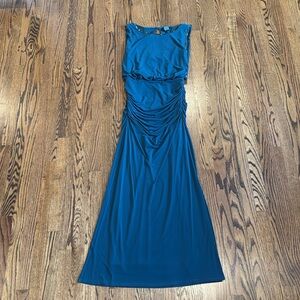 Laundry by Shelli Segal Emerald Green Rushed Beaded Trim Gown Maxi Dress 4